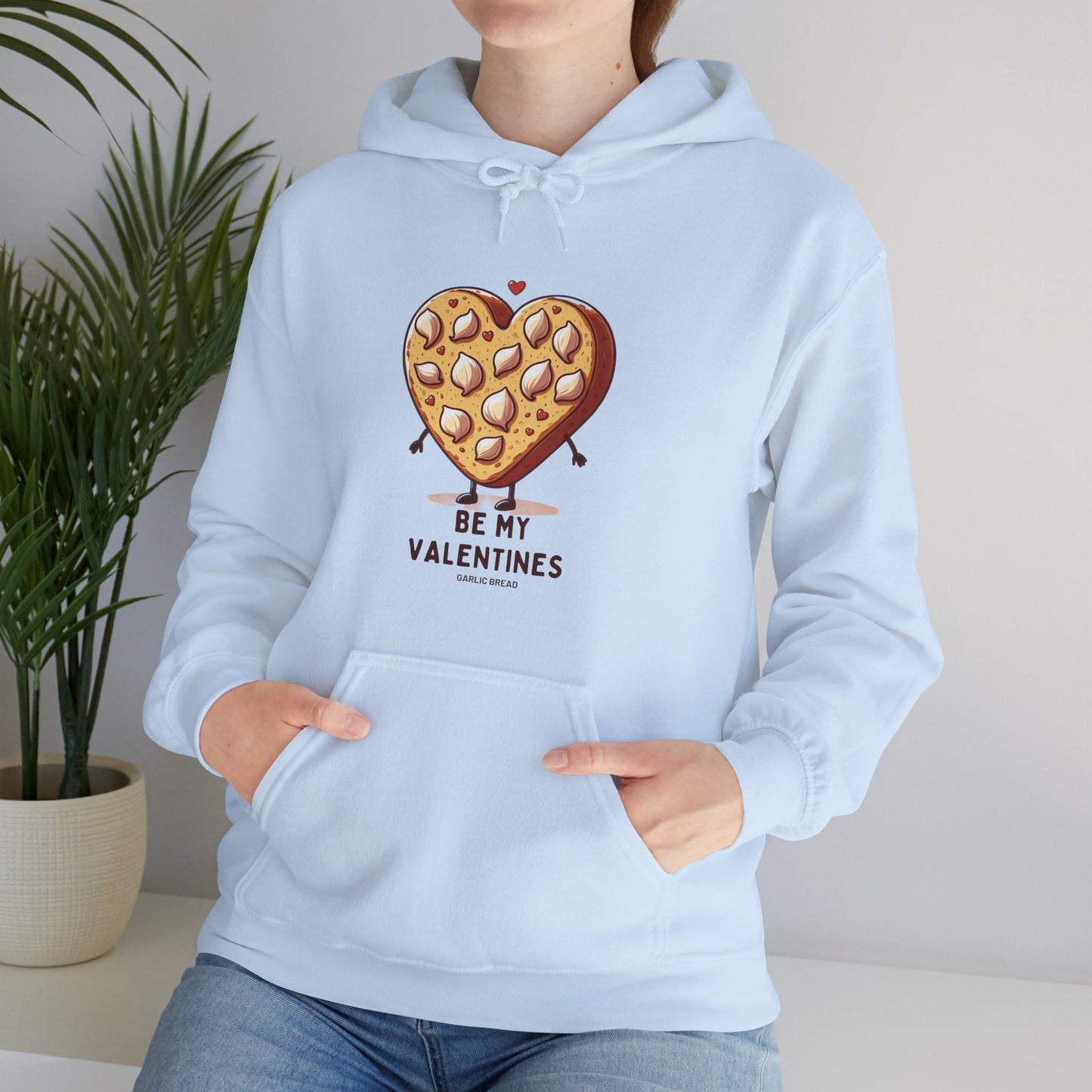 Love at First Bite: Funny Garlic Bread Heart Valentine's Hoodie