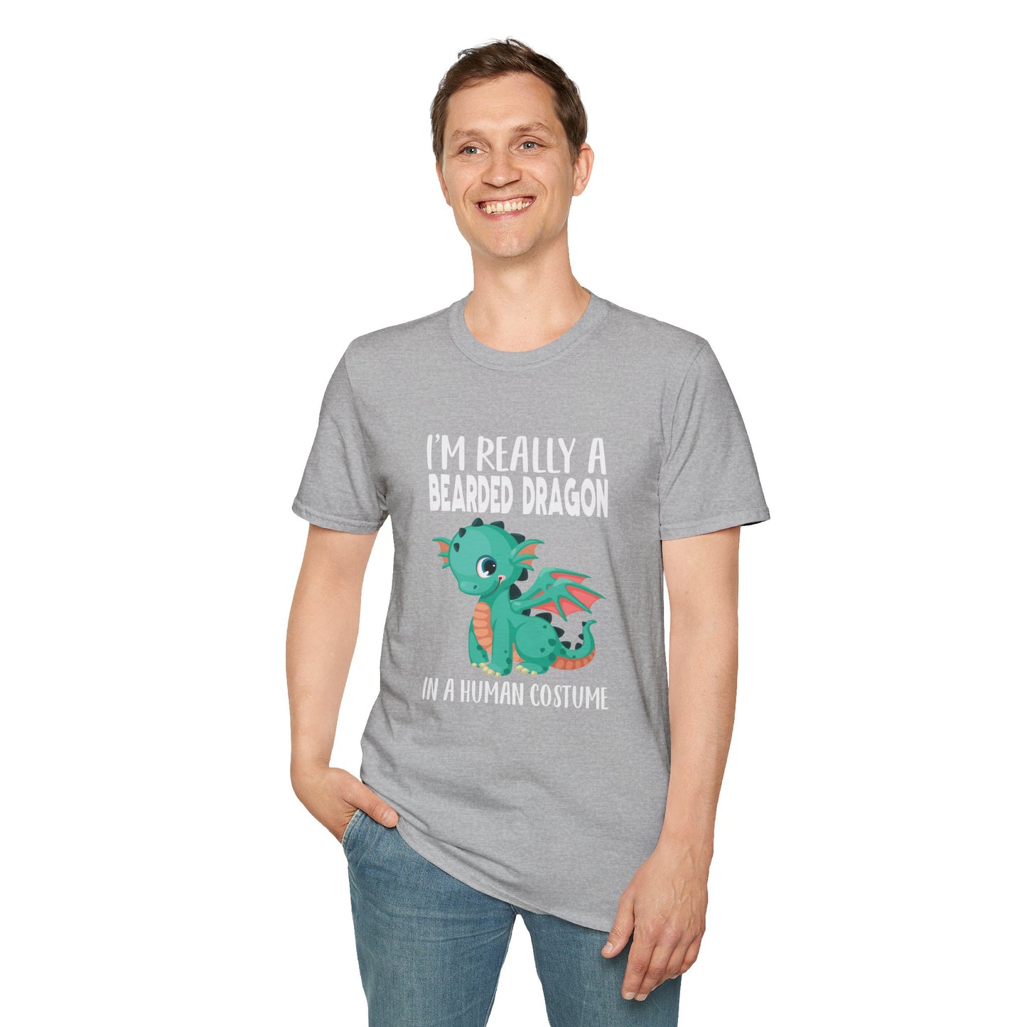 I’m Really a Bearded Dragon in a Human Costume – Cute Halloween Reptile Lover T‑Shirt