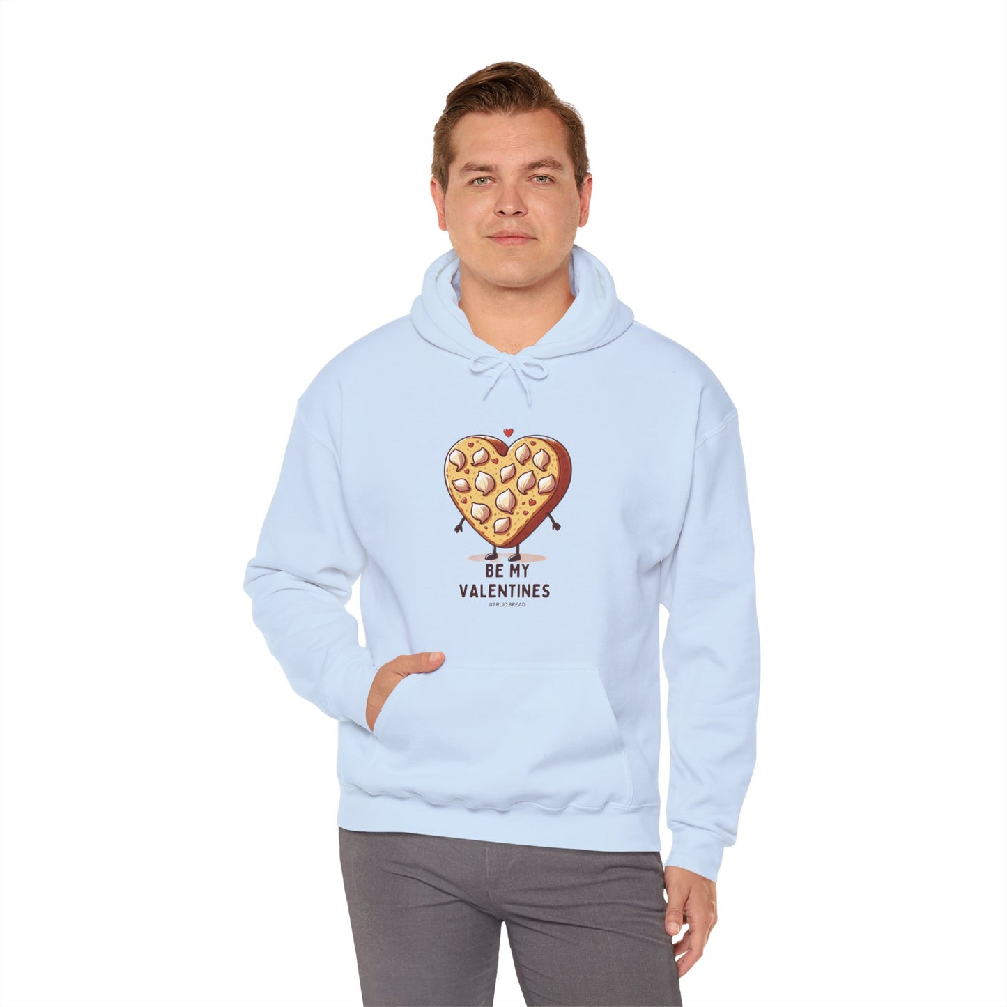 Love at First Bite: Funny Garlic Bread Heart Valentine's Hoodie
