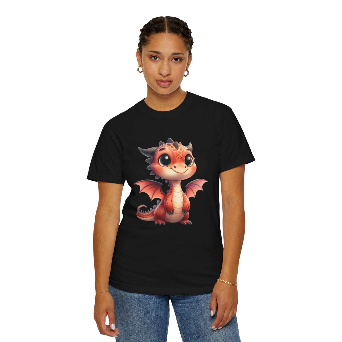 Adorable Dragon Whelp Tee - Soft Cotton T-Shirt with Fantasy Creature tee