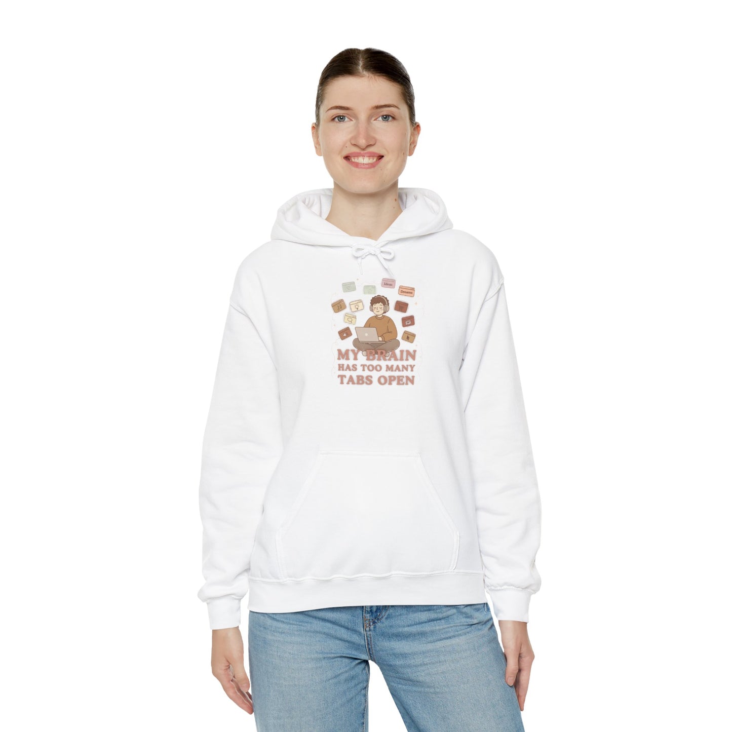 The "Cozy Chaos" Earth Tone ADHD Brain Hoodie