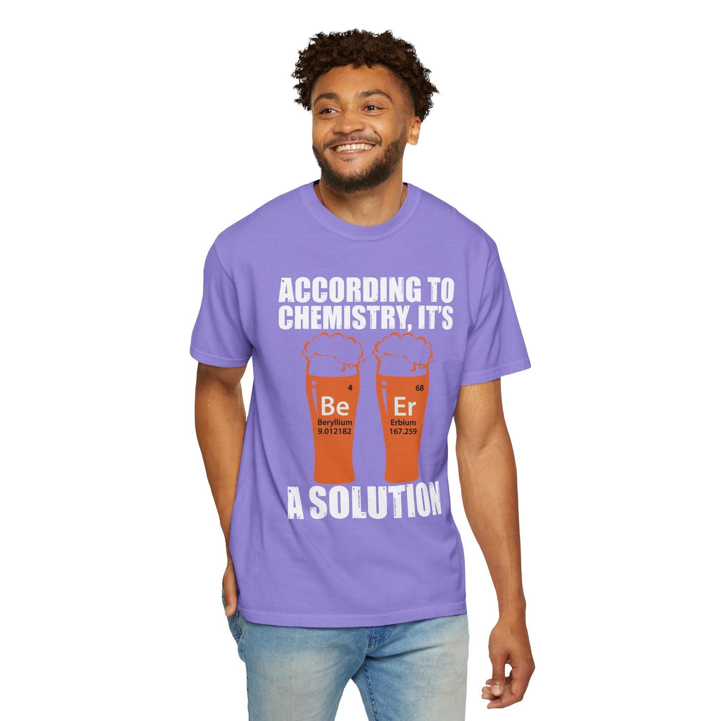 Beer Chemistry T-Shirt BeEr Elements Graphic Comfort Colors Ring Spun Tee - Viral Science Nerd Gift