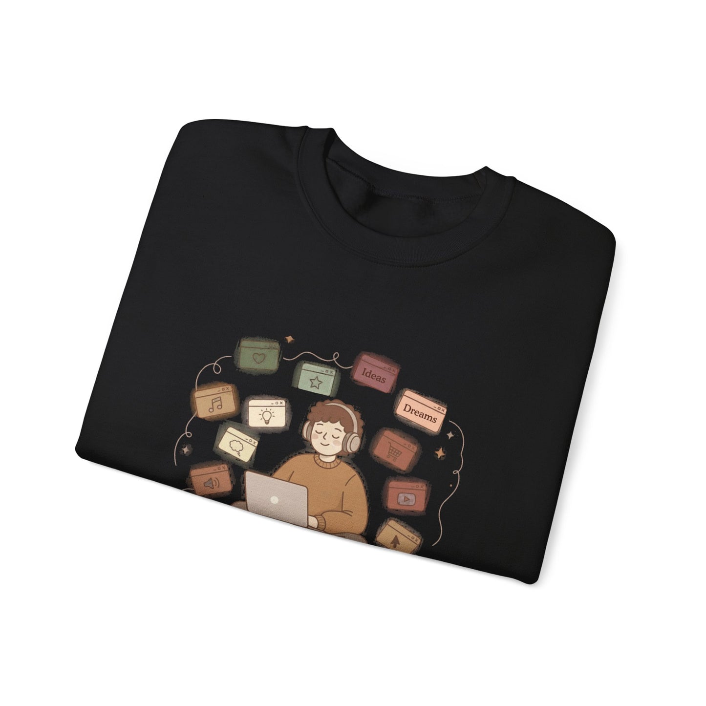 The "Balanced Chaos" Earth Tone ADHD Crewneck