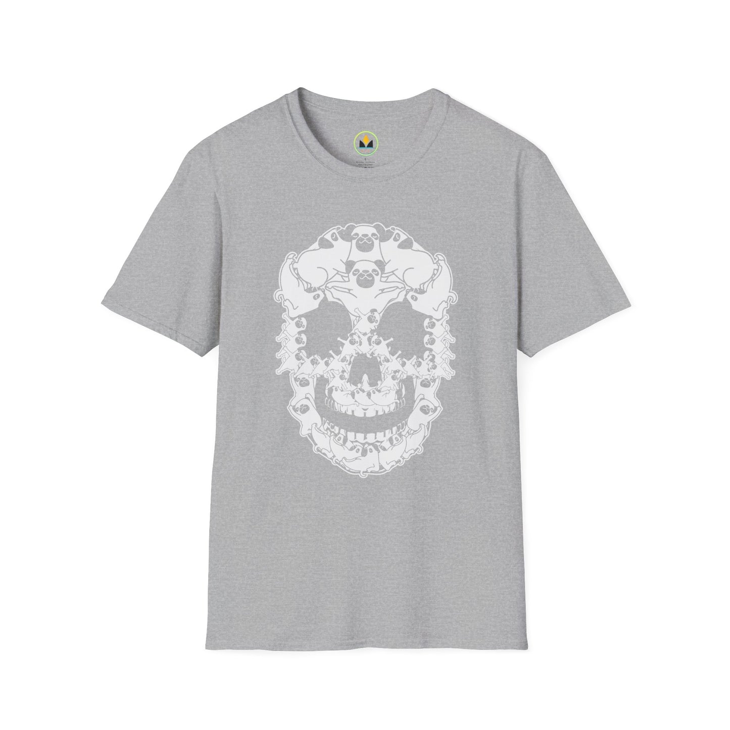 Pug Skull Shirt | Funny Gothic Dog Lover Tee | Optical Illusion Skeleton Pug Gift | Edgy Pet Owner Top | Halloween & Everyday Wear