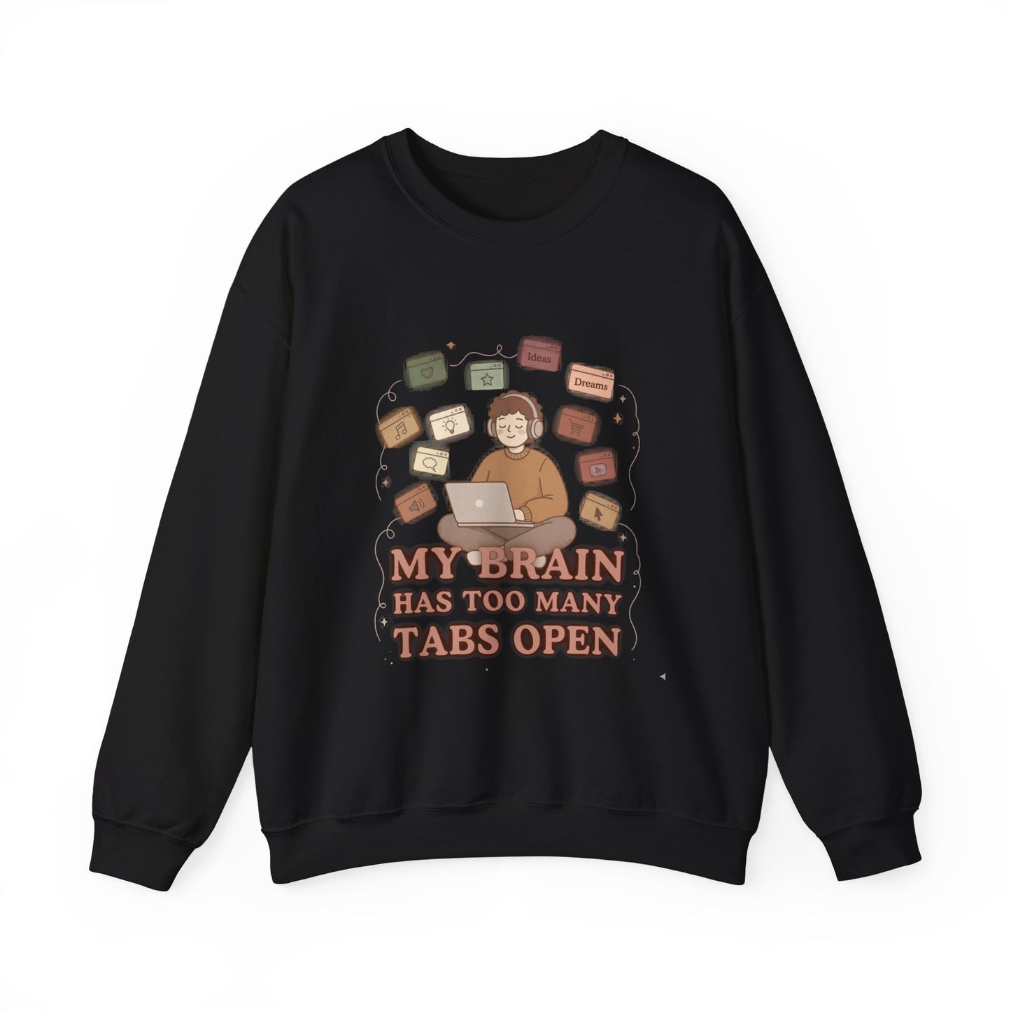 The "Balanced Chaos" Earth Tone ADHD Crewneck