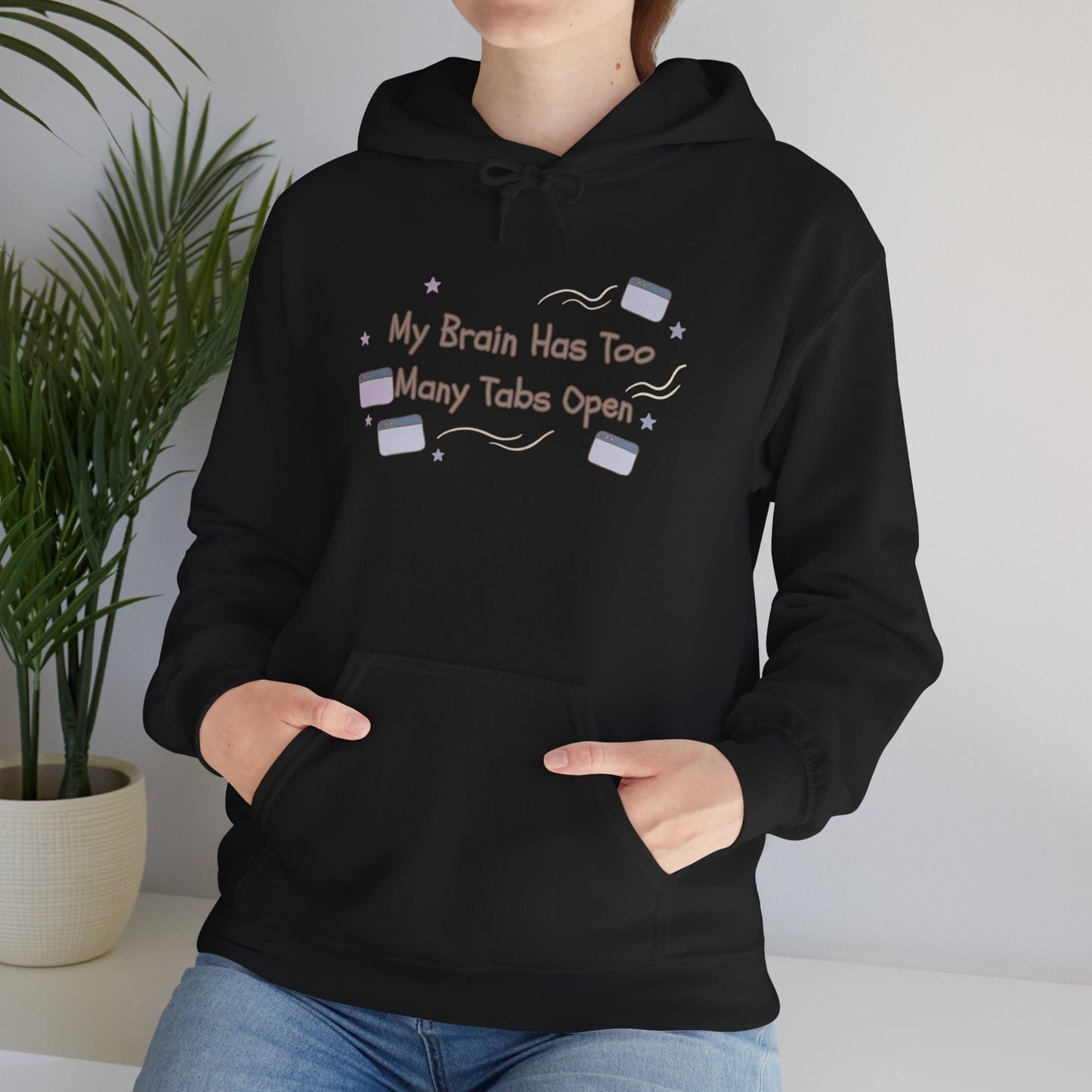 ADHD Brain Under Construction | Cozy Retro Aesthetic Hoodie