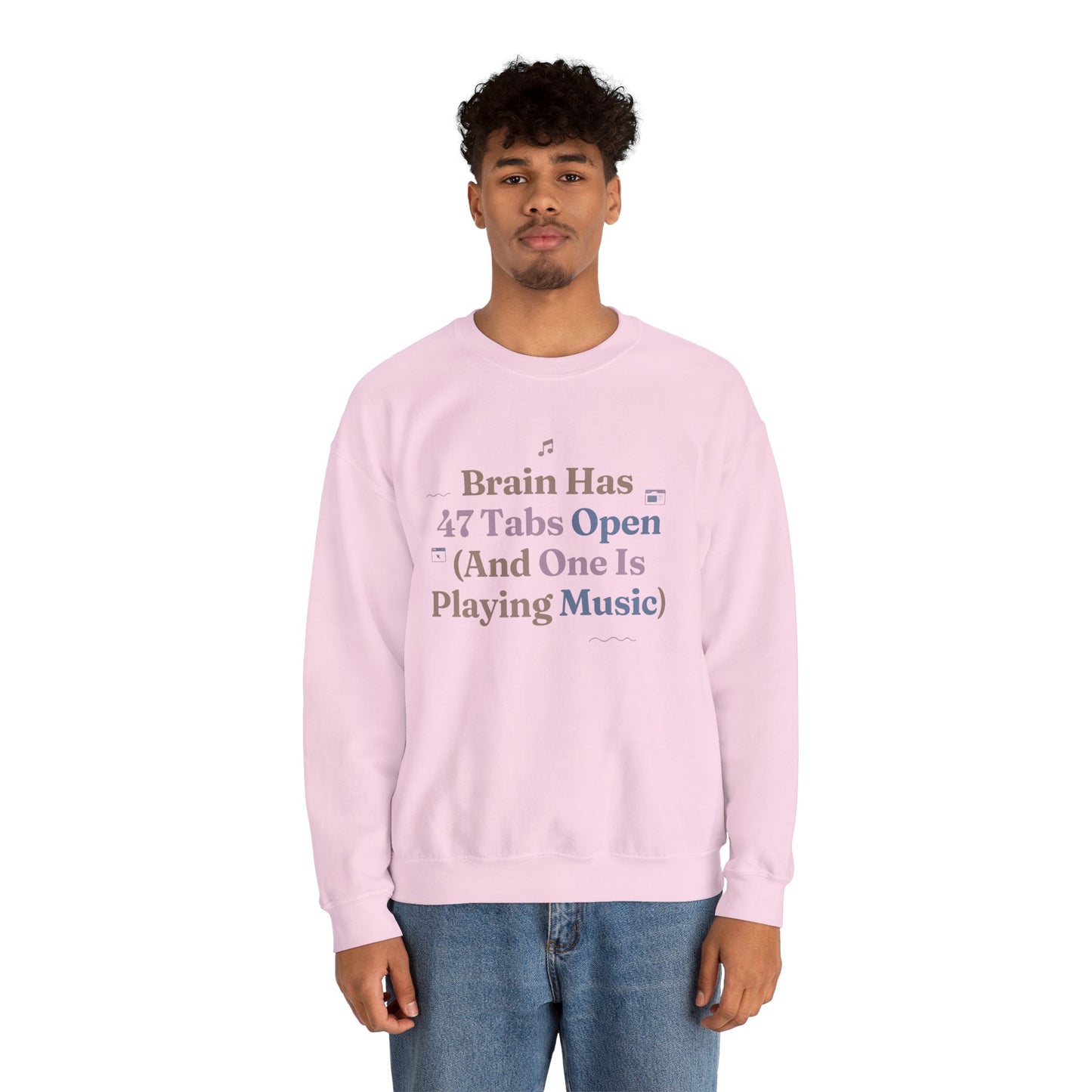 Hyperfocus Mode: '47 Tabs Open & Playing Music' Neurospicy Lofi Sweatshirt