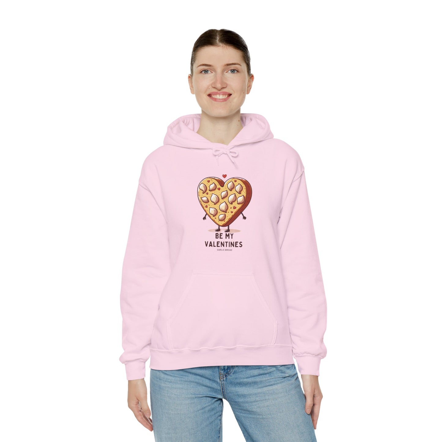 Love at First Bite: Funny Garlic Bread Heart Valentine's Hoodie