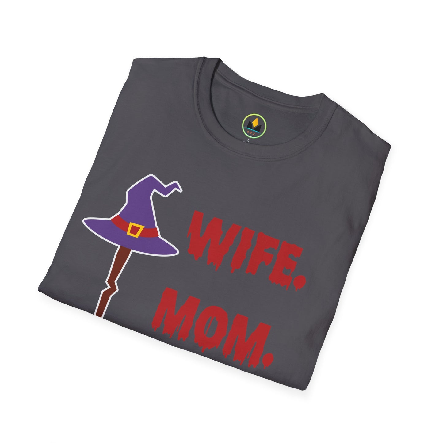 Spooky ‘Wife. Mom. Witch.’ Halloween Tee - Fun & Festive Holiday Apparel