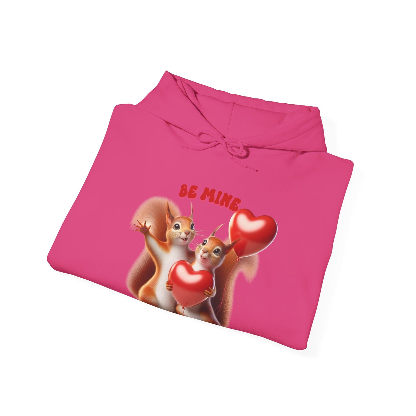 Nutty for You: "Be Mine" Squirrel Couple Love Heart Hoodie