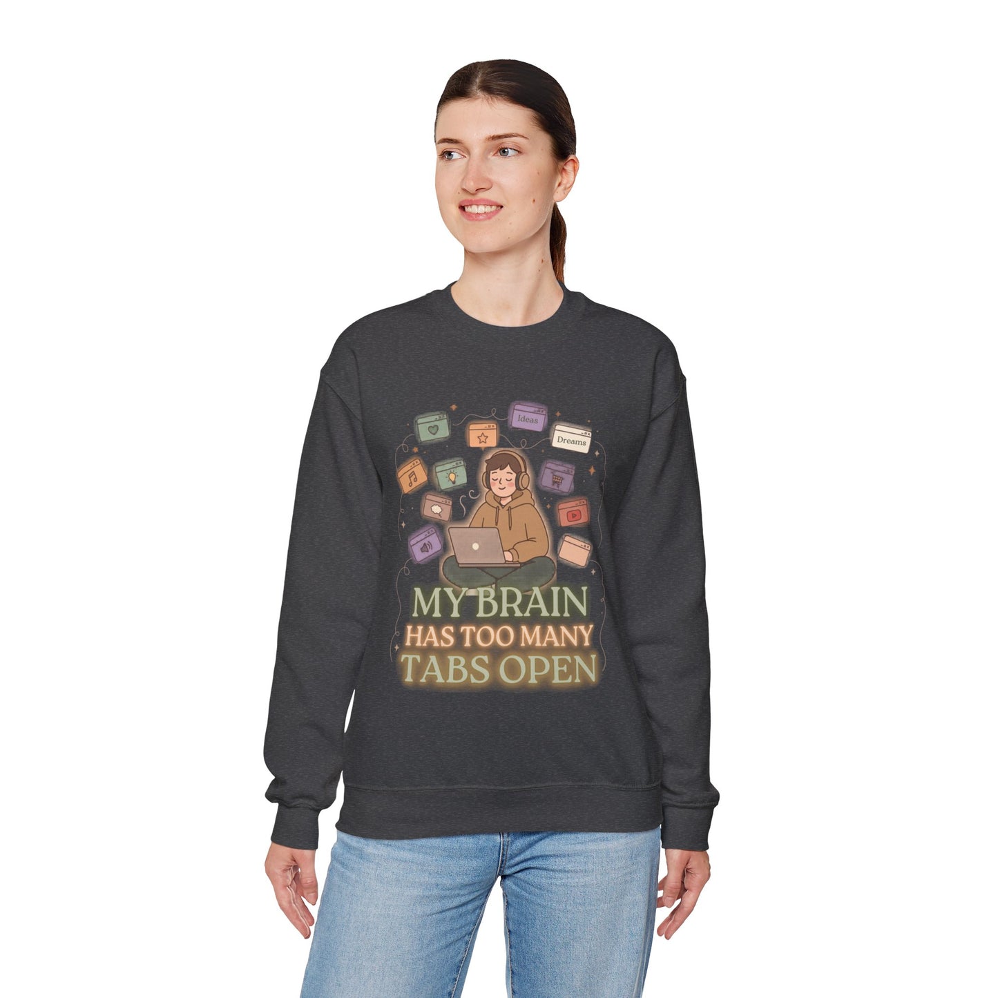 Dopamine at Midnight" | ADHD Lofi Glow Aesthetic Crewneck