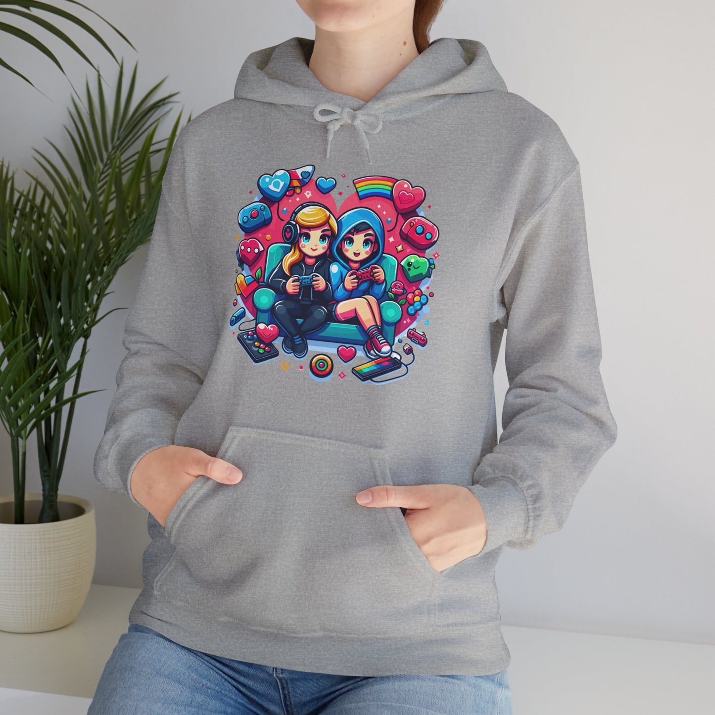 Retro Kawaii Gamer Girl Hoodie | Cute Anime Aesthetic Streetwear