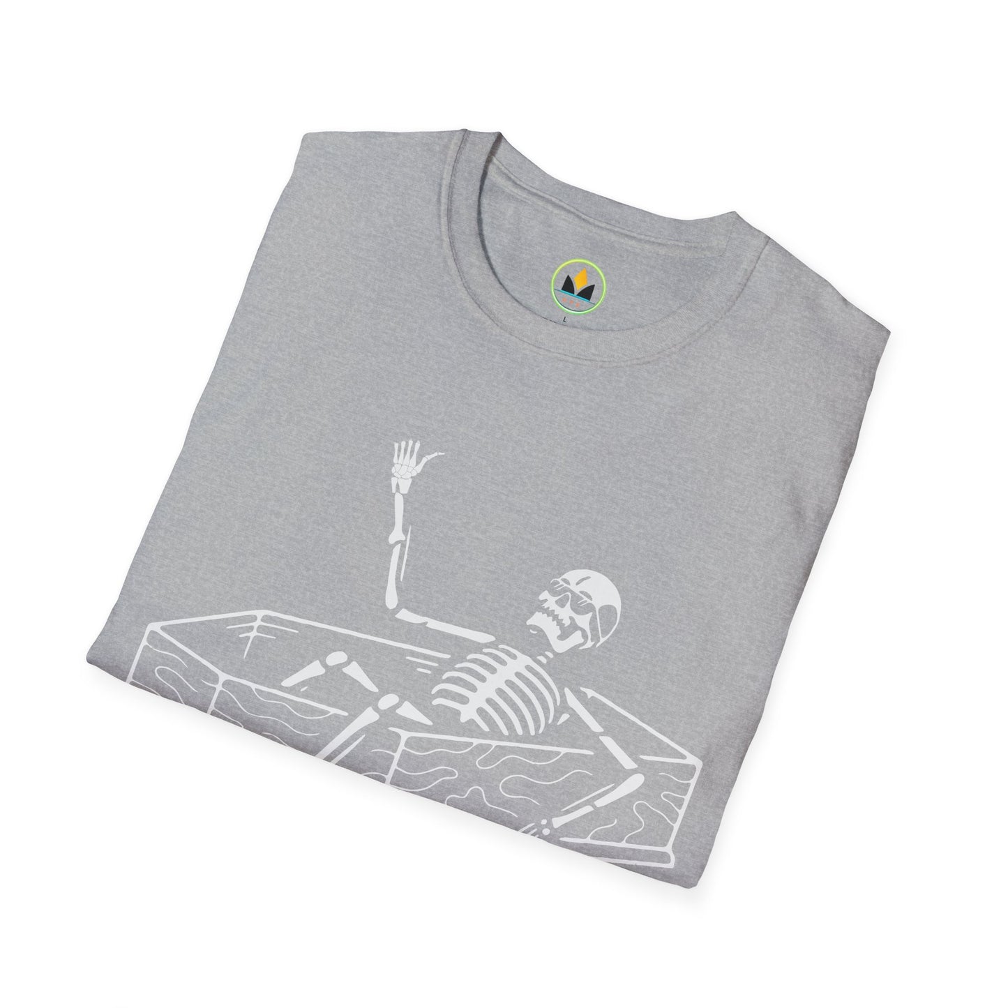 Never Better Skeleton Coffin T‑Shirt – Dark Humor Goth Tee for the Delightfully Dead Inside