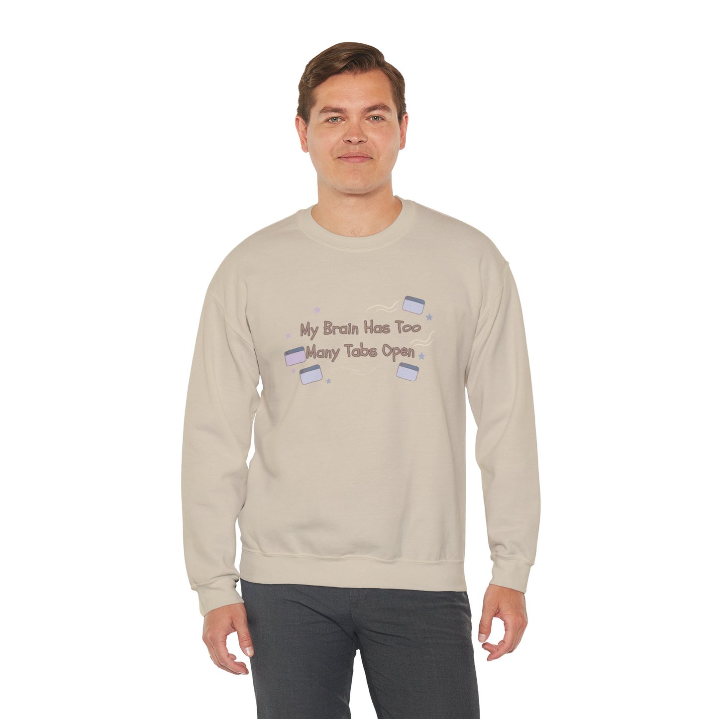 ADHD Brain Under Construction | Cozy Retro Aesthetic Sweatshirt