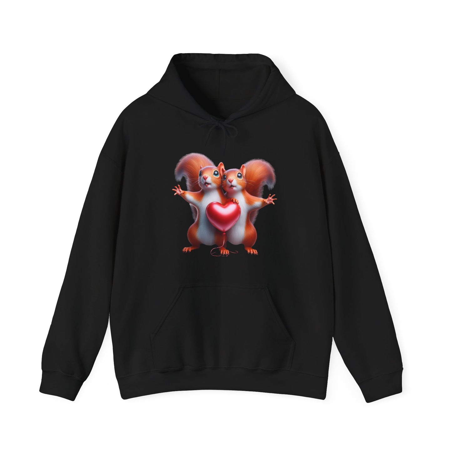 Squirrel Couple Heart Hoodie," "Cute Animal Hoodie