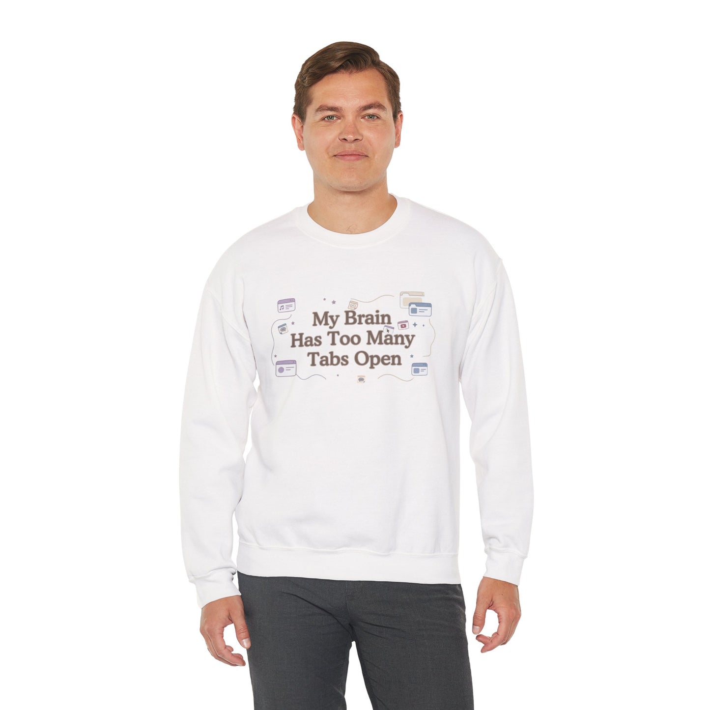 ADHD Minimalist Brain | Oversized Aesthetic Crewneck Sweatshirt
