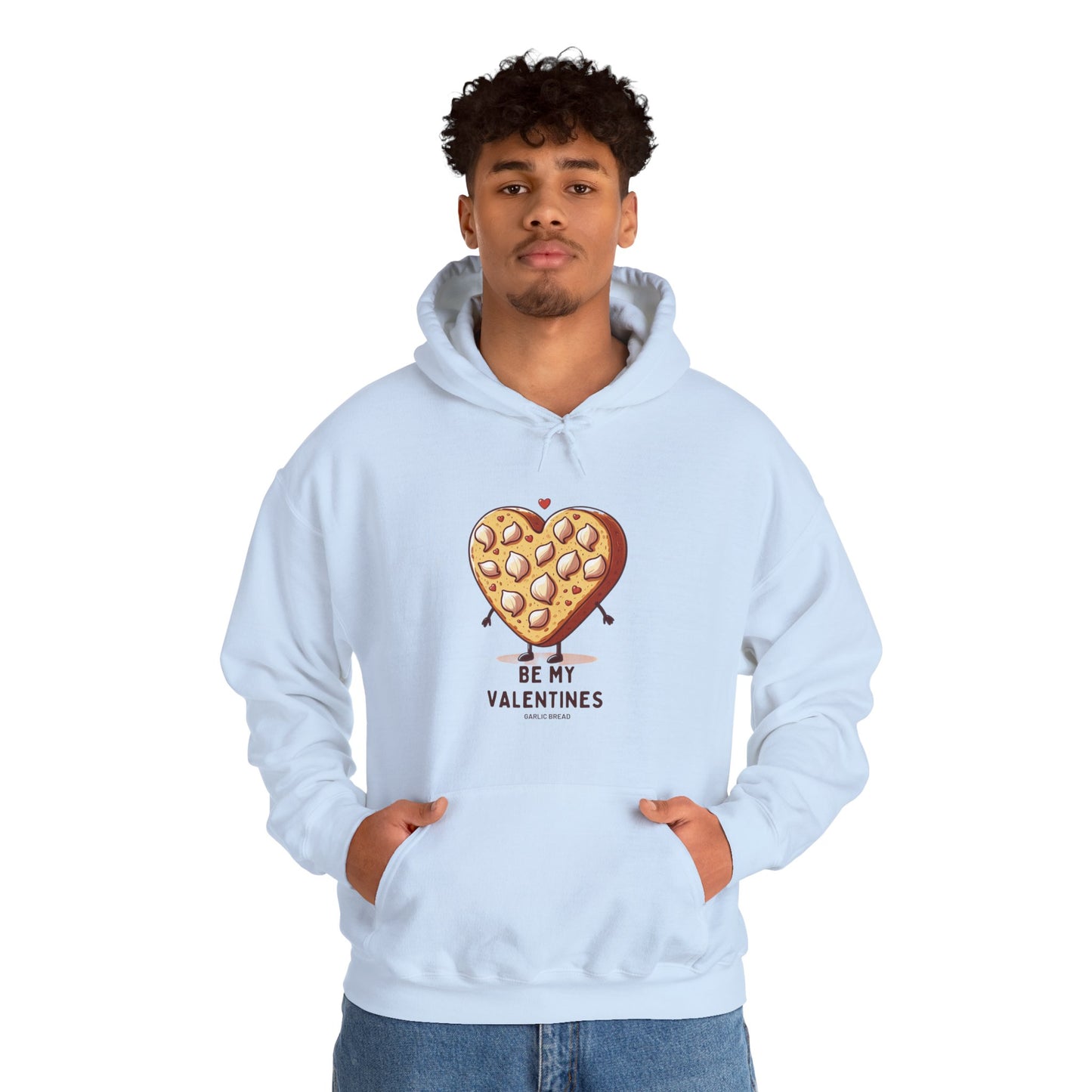 Love at First Bite: Funny Garlic Bread Heart Valentine's Hoodie