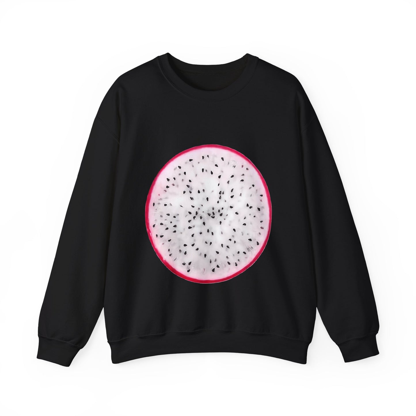 Dragon Fruit Slice Crewneck Sweatshirt | Aesthetic "Pitaya" Pullover | Funny Lazy Halloween Costume & Foodie Gif