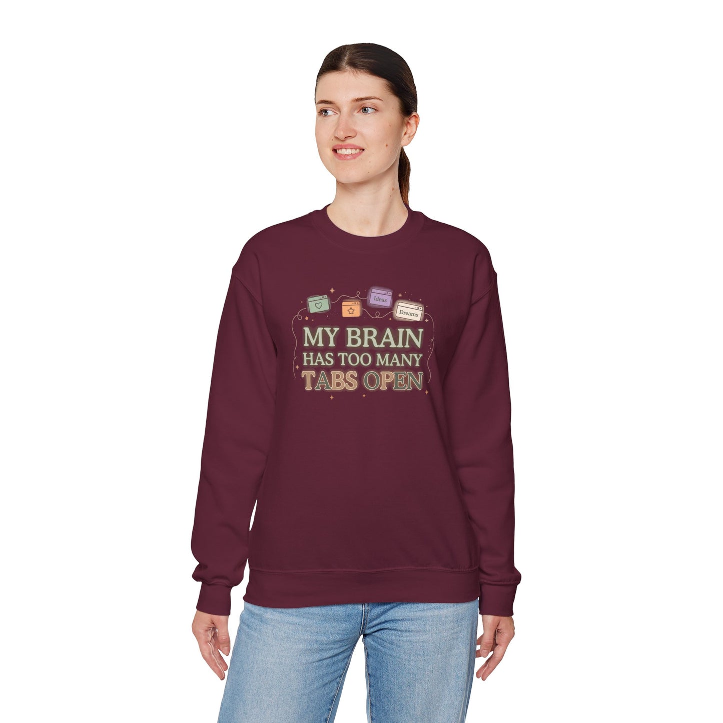 ADHD Hyper-fixation Mode | Retro Aesthetic Crewneck Sweatshirt