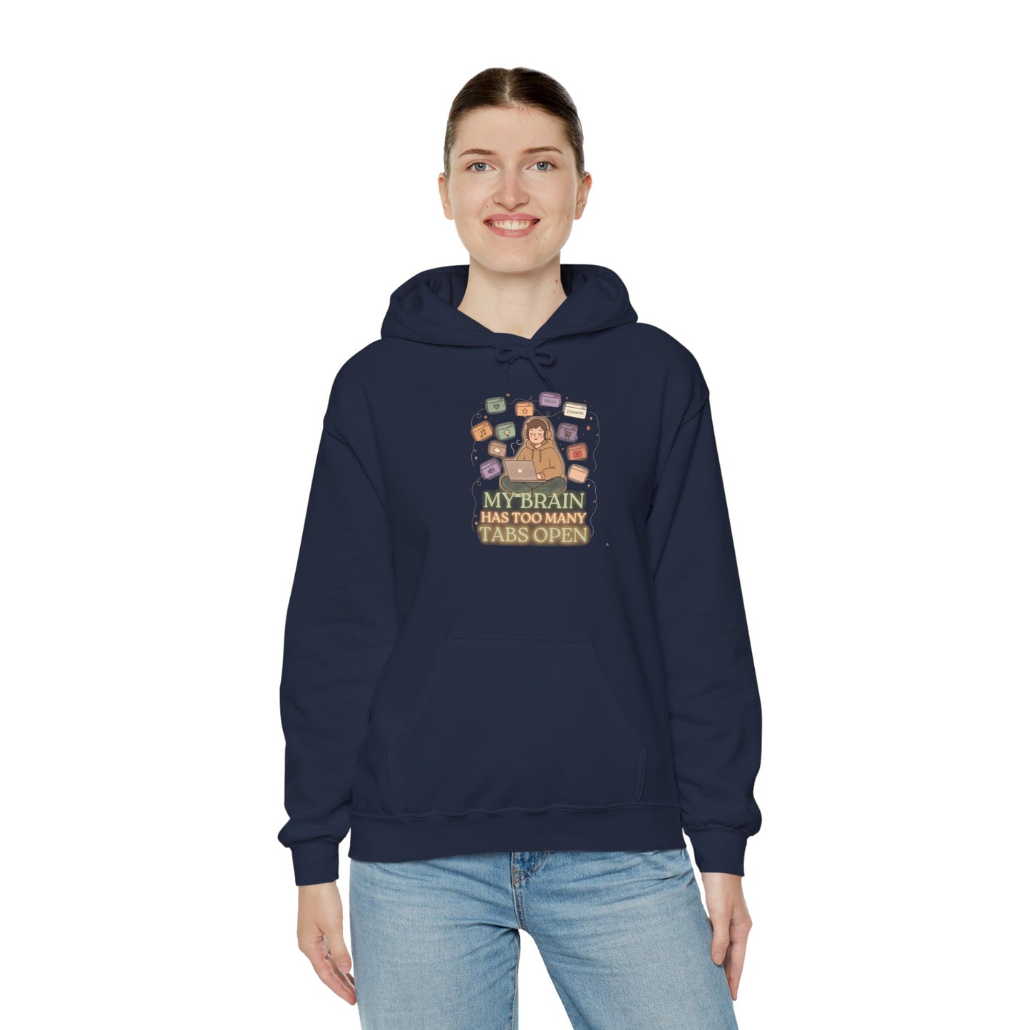 Dopamine at Midnight | ADHD Lofi Glow Aesthetic Hoodie