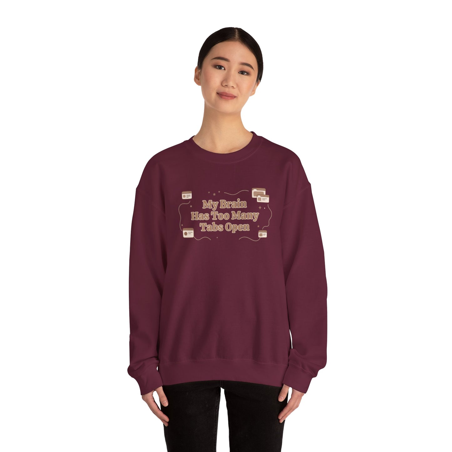 The "Mental Tabs" Aesthetic Crewneck | Oversized Lofi Sweatshirt