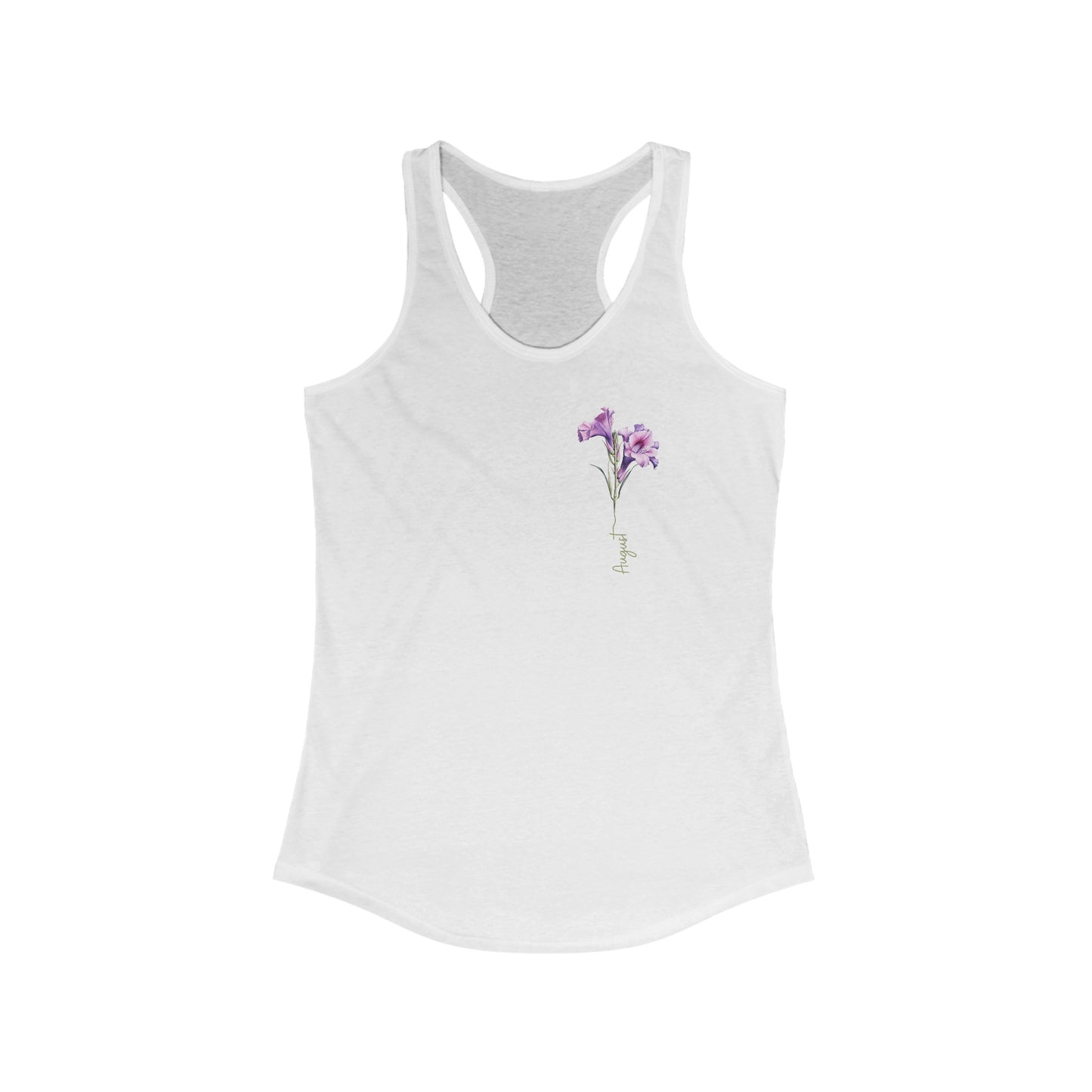 August Birth Flower Gladiolus - Women’s Tank Top - Unique Watercolor Design