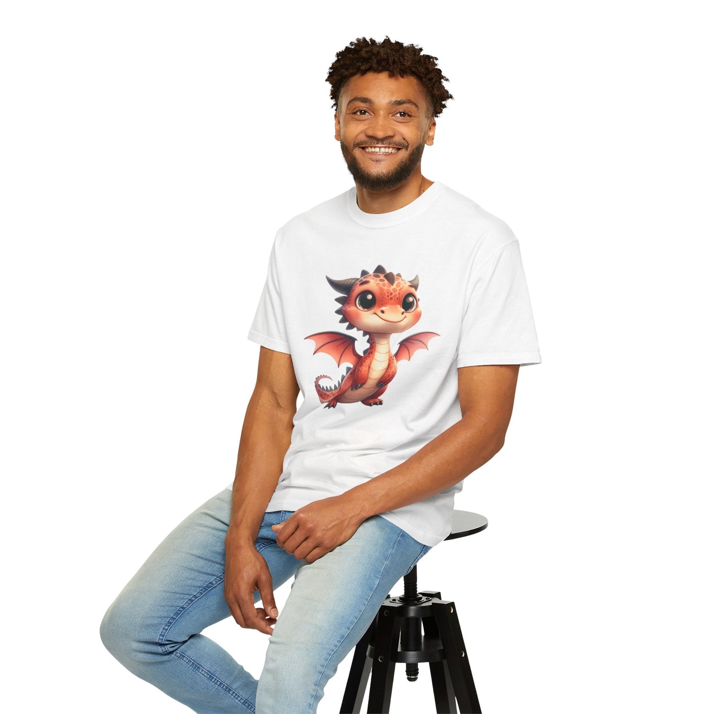 Adorable Dragon Whelp Tee - Soft Cotton T-Shirt with Fantasy Creature tee