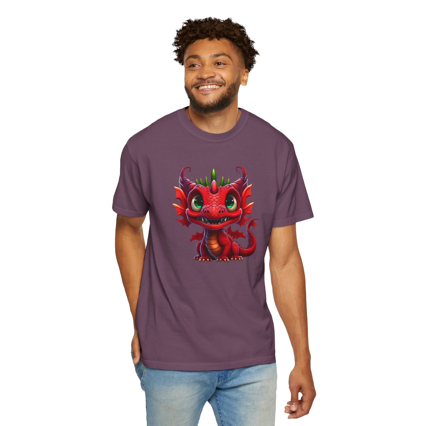 Playful Dragon Delight - Unique Cartoon-Style Dragon T-Shirt Design for Fun and Fantasy Lovers