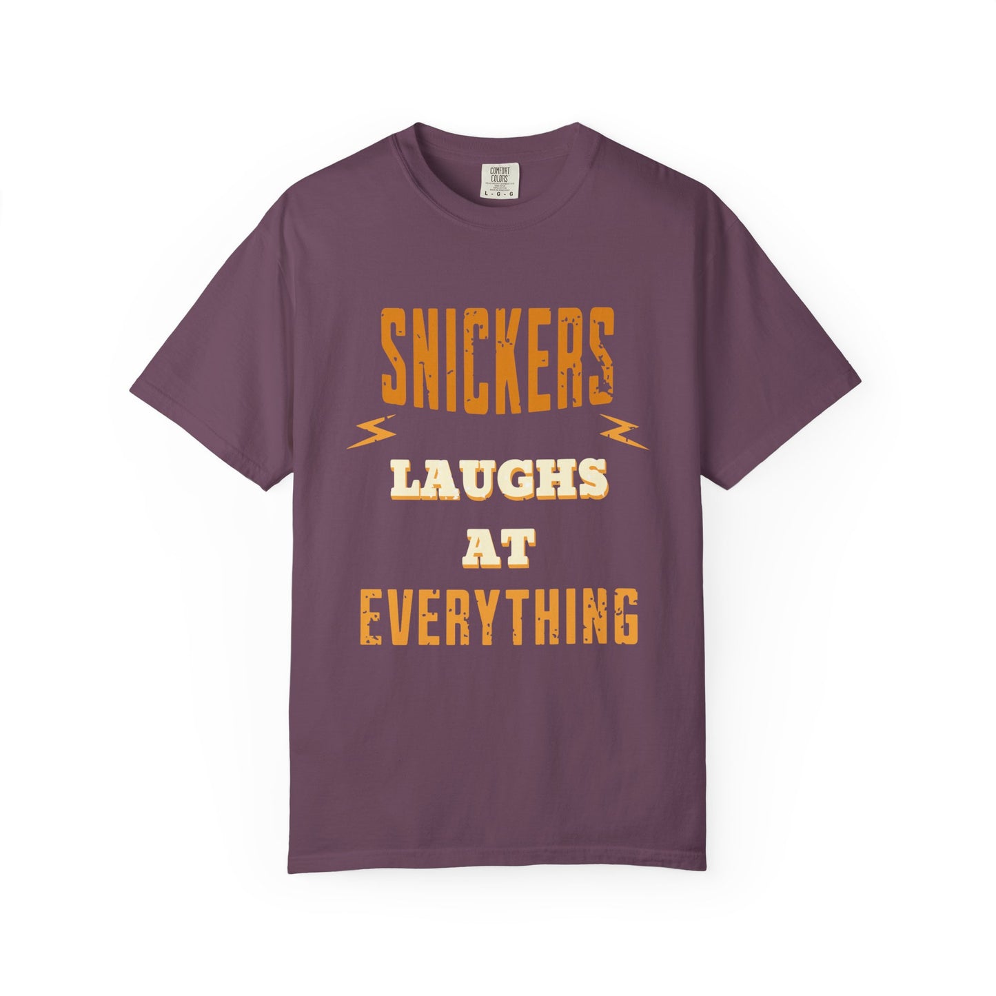 Cheerful 'Laughs at Everything' T-Shirt - coworker/friend Inspired Humorous Fun Shirt