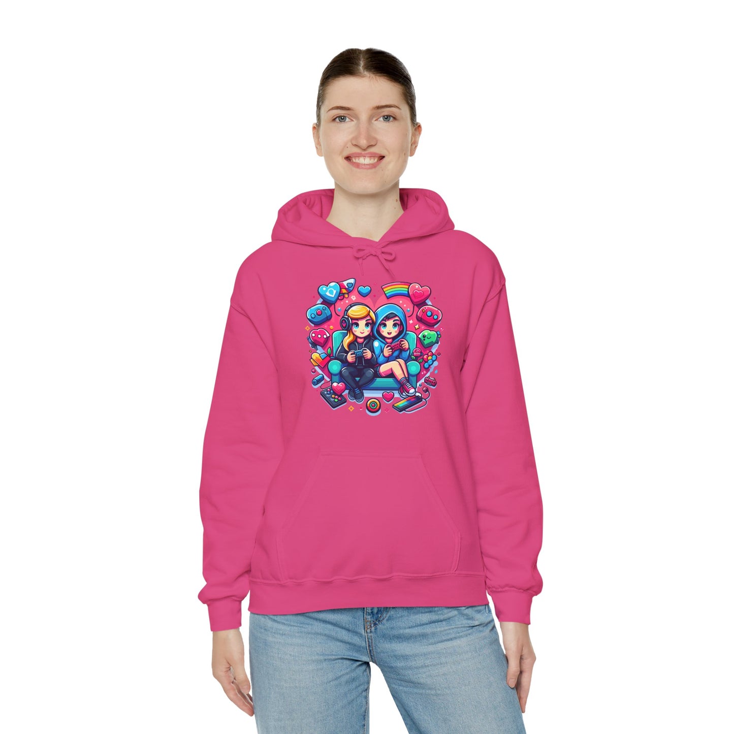 Retro Kawaii Gamer Girl Hoodie | Cute Anime Aesthetic Streetwear