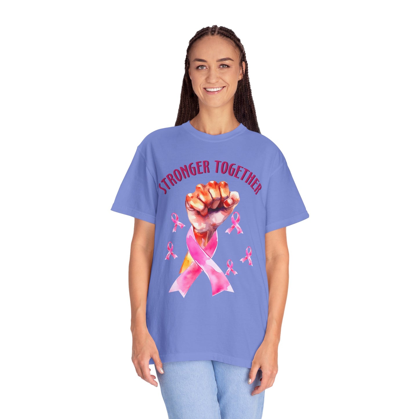 Empower Unity: Breast Cancer "Stronger Together" Comfort Colors Tee