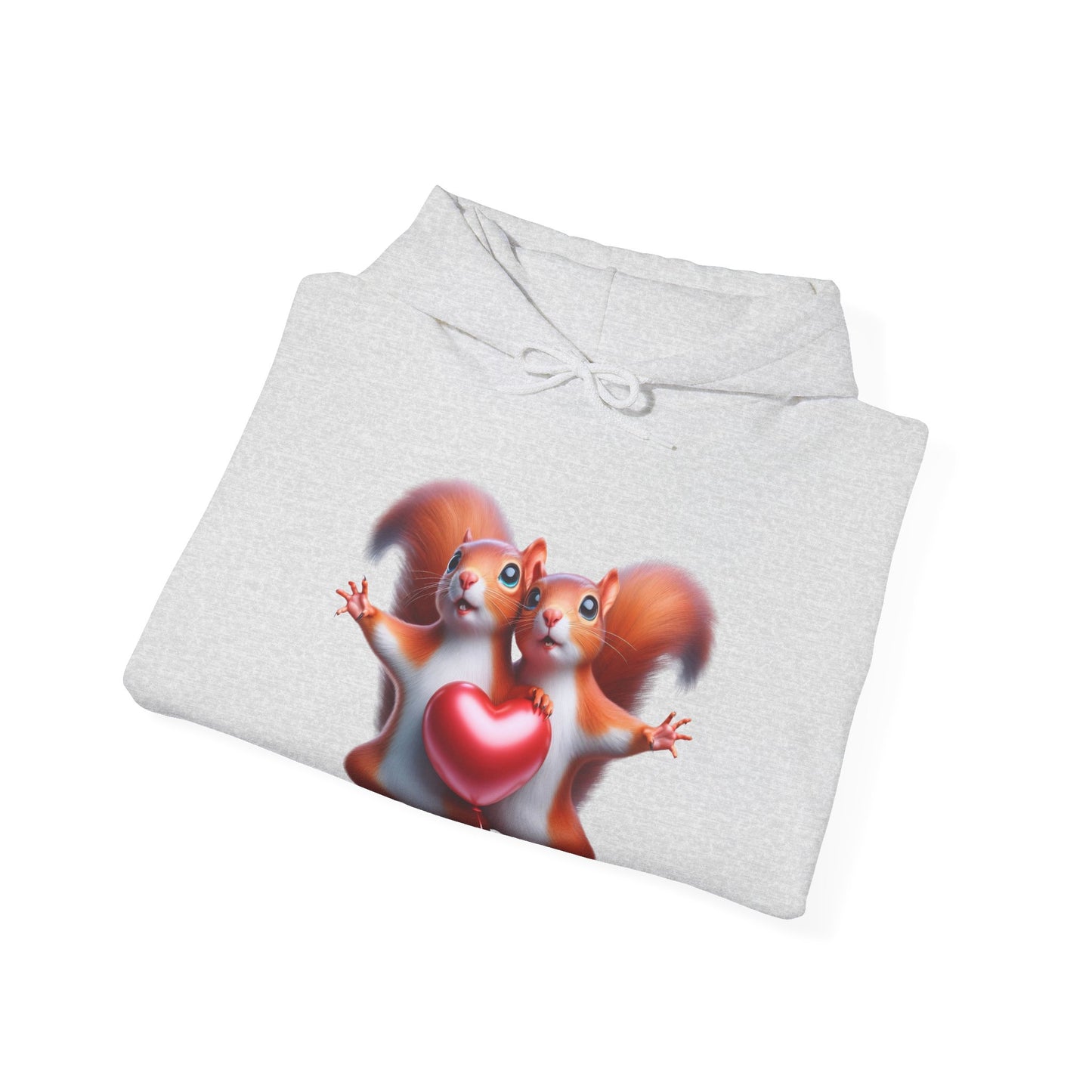 Squirrel Couple Heart Hoodie," "Cute Animal Hoodie