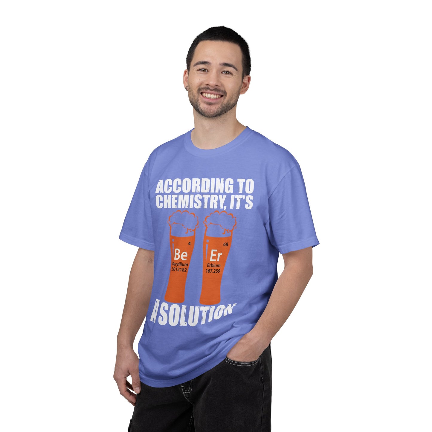 Viral Science BeEr Chemistry T-Shirt - Periodic Table Elements Graphic Comfort Colors Ring Spun Cotton Tee - Gift for Science Nerds