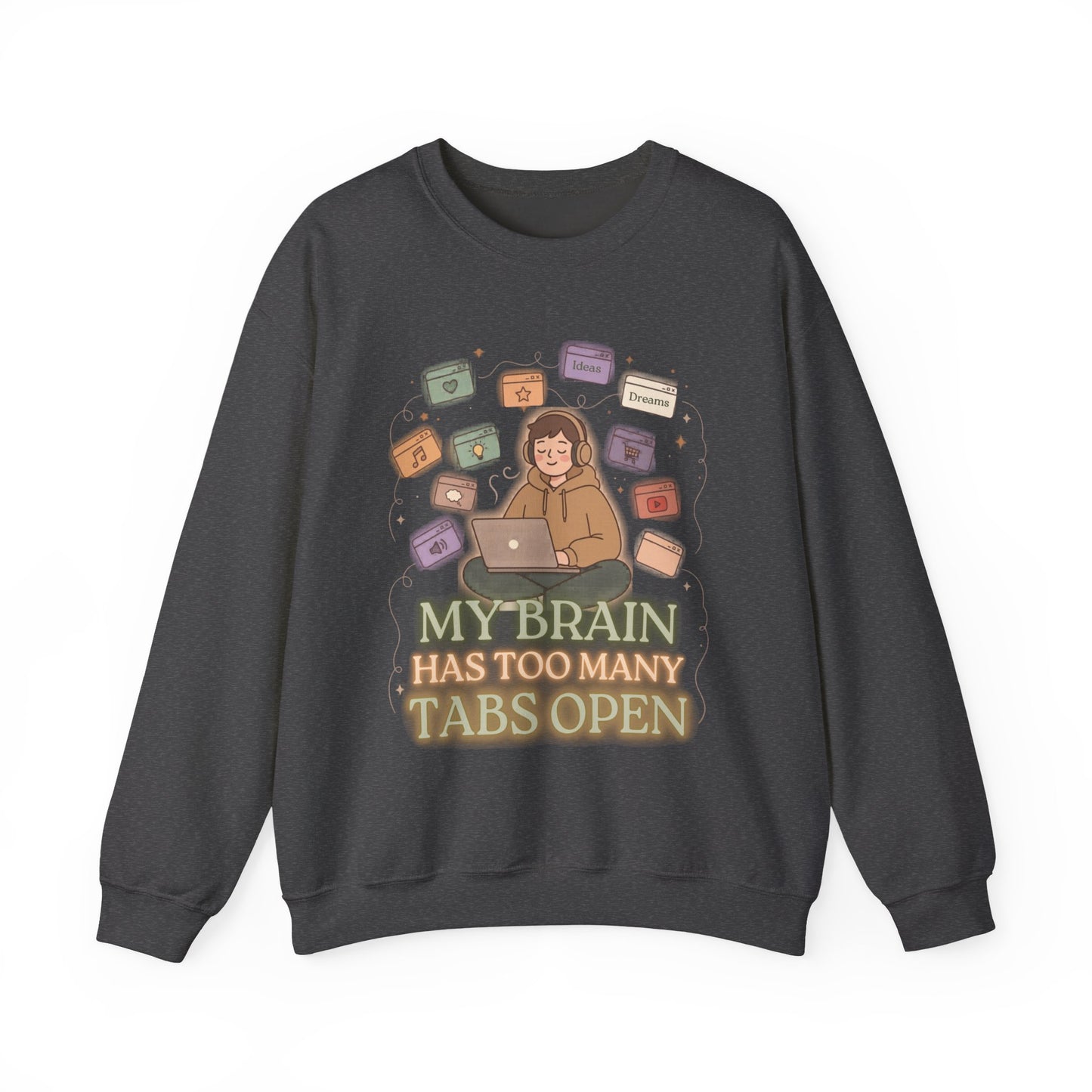 Dopamine at Midnight" | ADHD Lofi Glow Aesthetic Crewneck