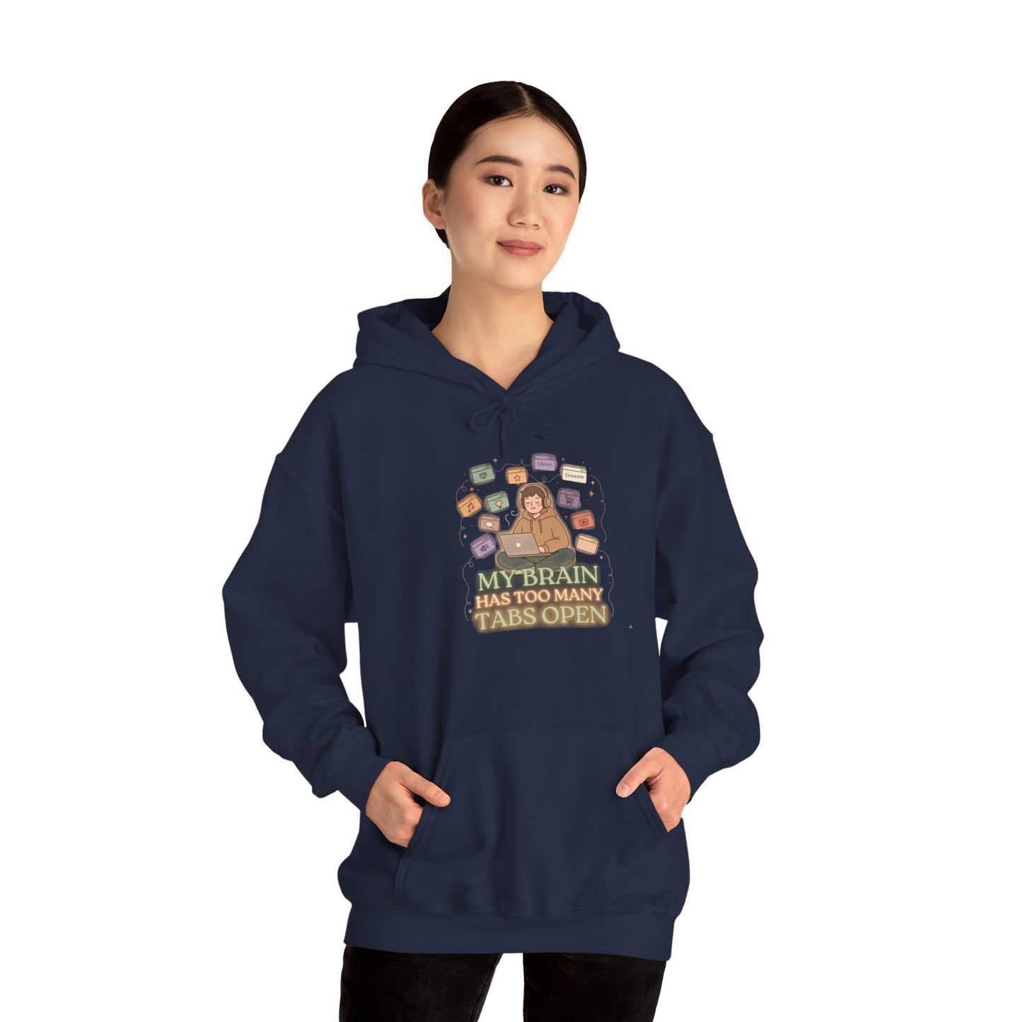 Dopamine at Midnight | ADHD Lofi Glow Aesthetic Hoodie