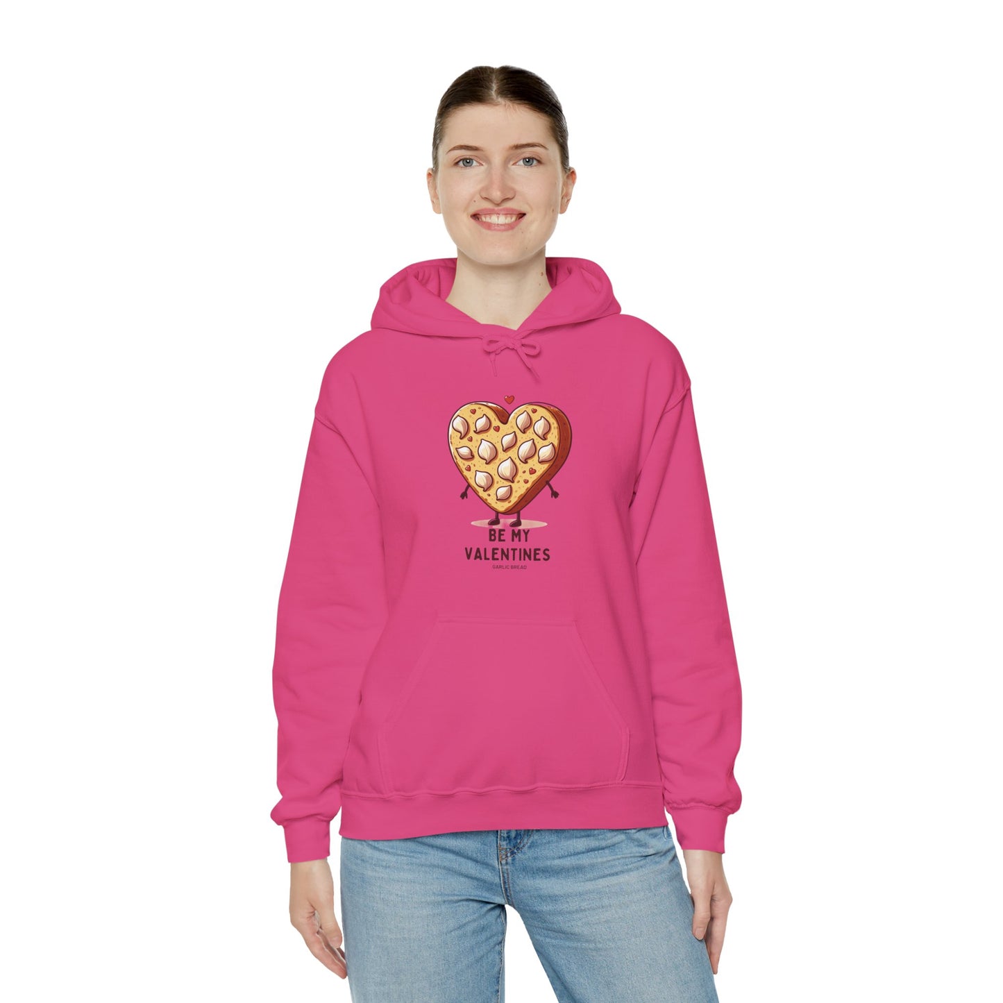 Love at First Bite: Funny Garlic Bread Heart Valentine's Hoodie