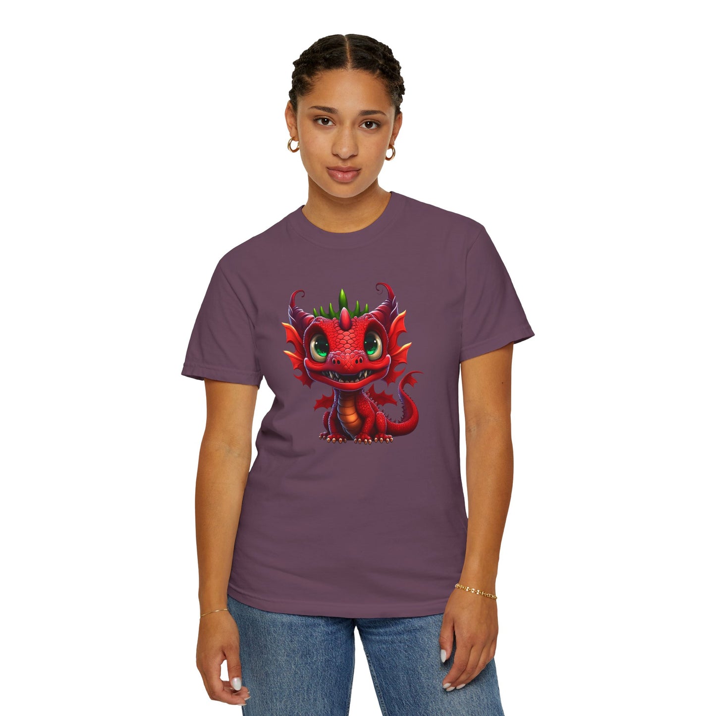 Playful Dragon Delight - Unique Cartoon-Style Dragon T-Shirt Design for Fun and Fantasy Lovers