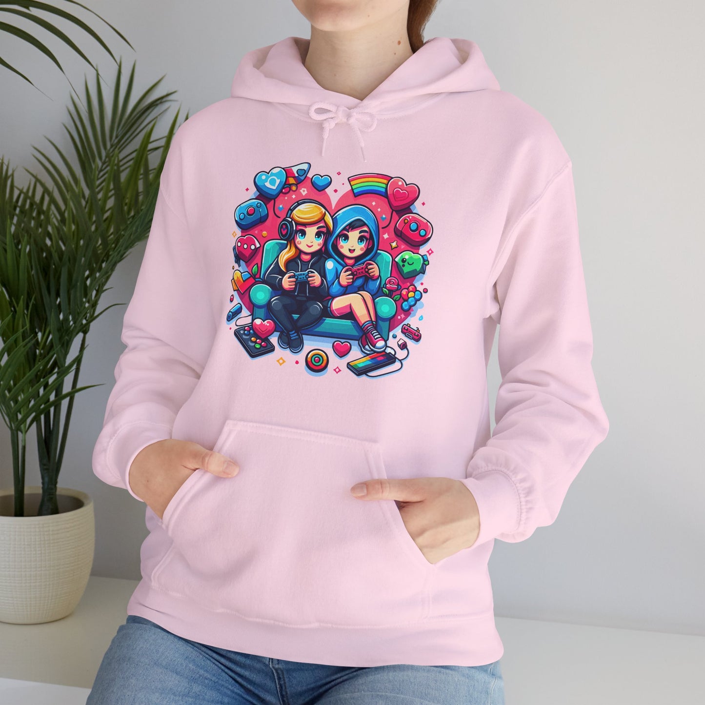 Retro Kawaii Gamer Girl Hoodie | Cute Anime Aesthetic Streetwear