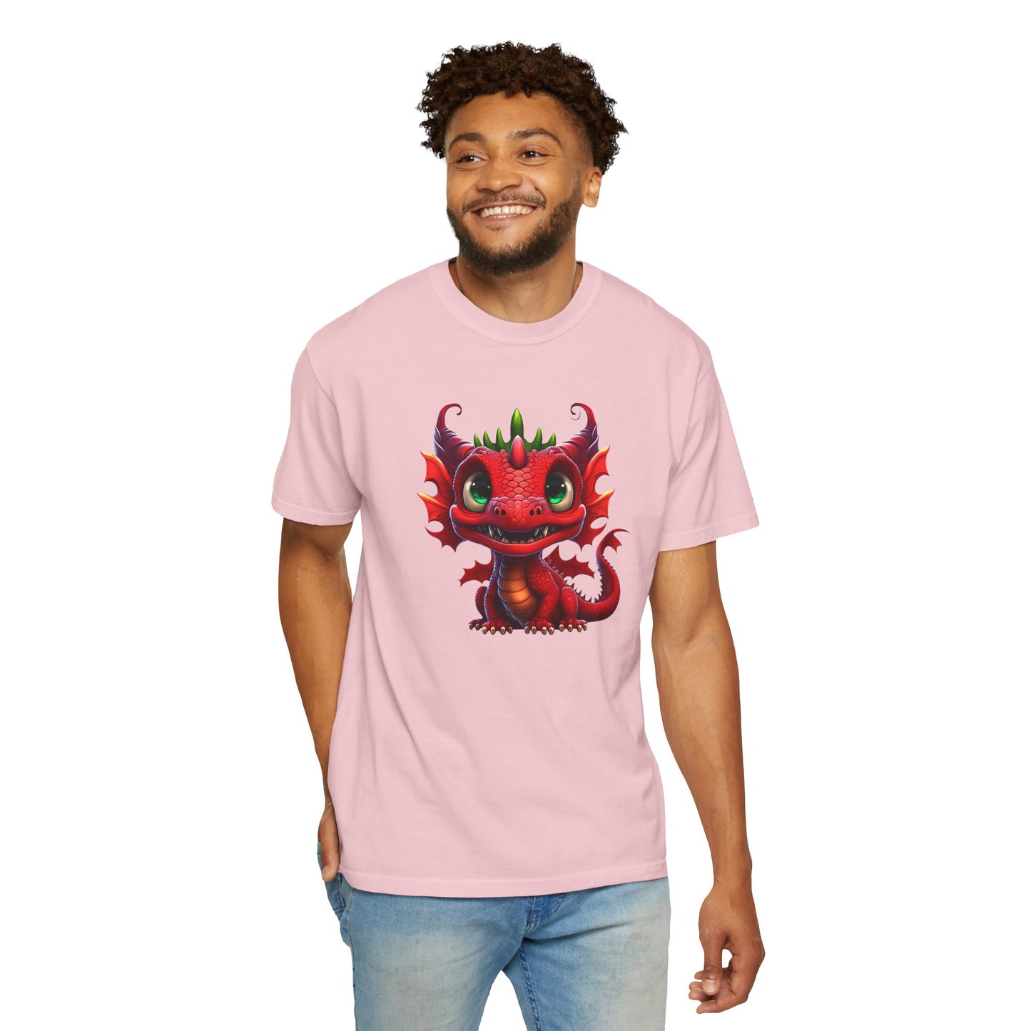 Playful Dragon Delight - Unique Cartoon-Style Dragon T-Shirt Design for Fun and Fantasy Lovers