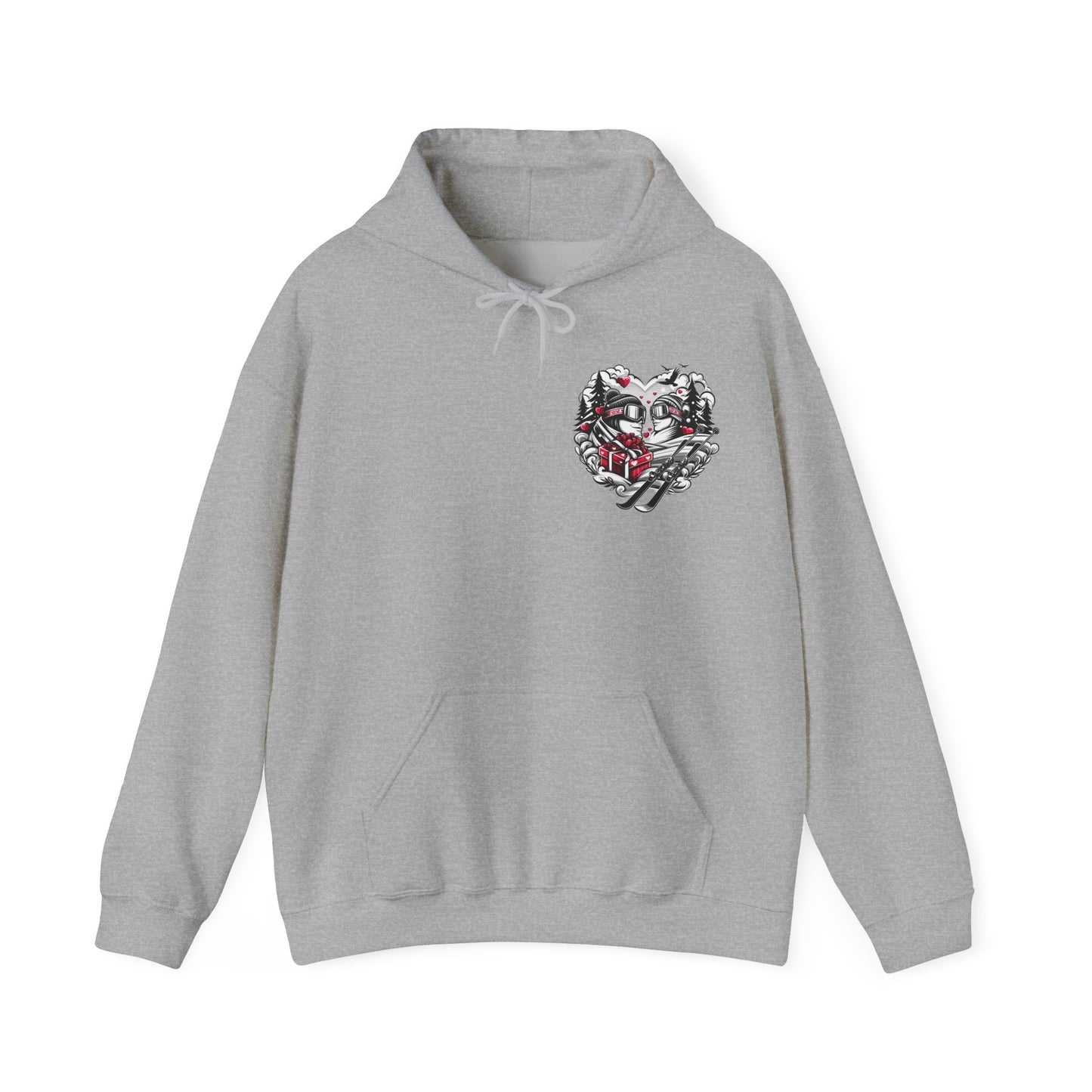 Love on the Slopes" Ski Couple Hoodie | Matching Winter Retreat Sweatshirt | Romantic Après-Ski Gift