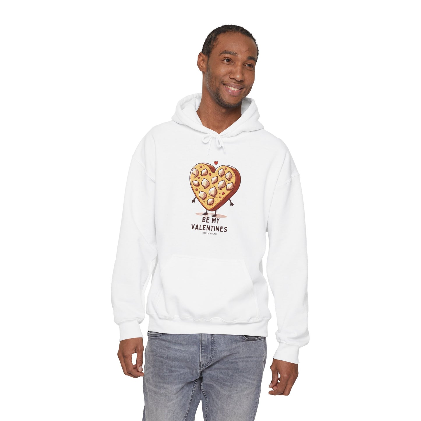 Love at First Bite: Funny Garlic Bread Heart Valentine's Hoodie