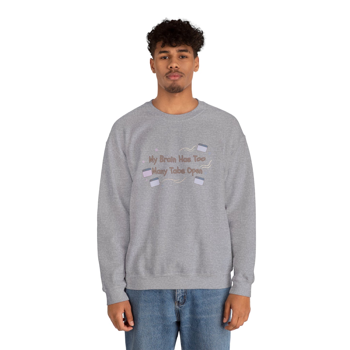 ADHD Brain Under Construction | Cozy Retro Aesthetic Sweatshirt