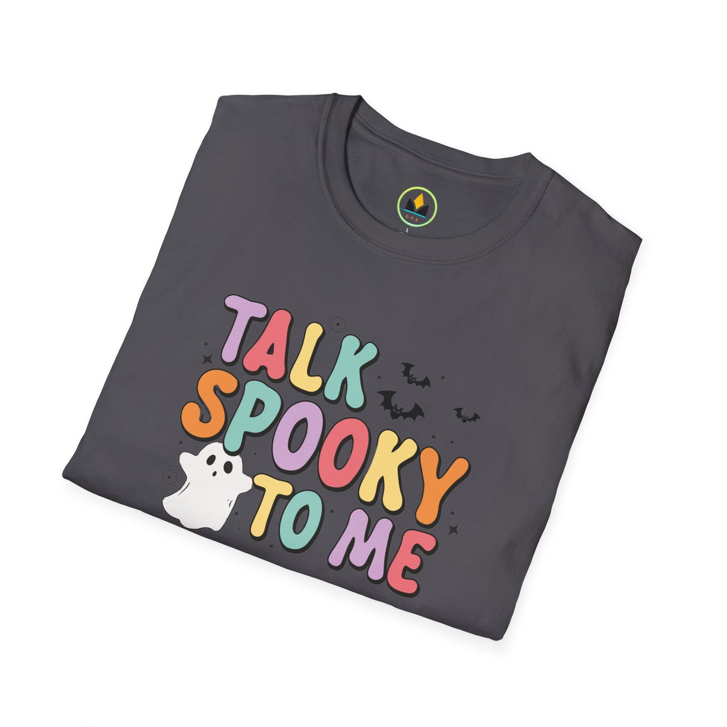 Talk Spooky To Me – Cute Pastel Ghost Halloween T‑Shirt for Spooky Season Lovers