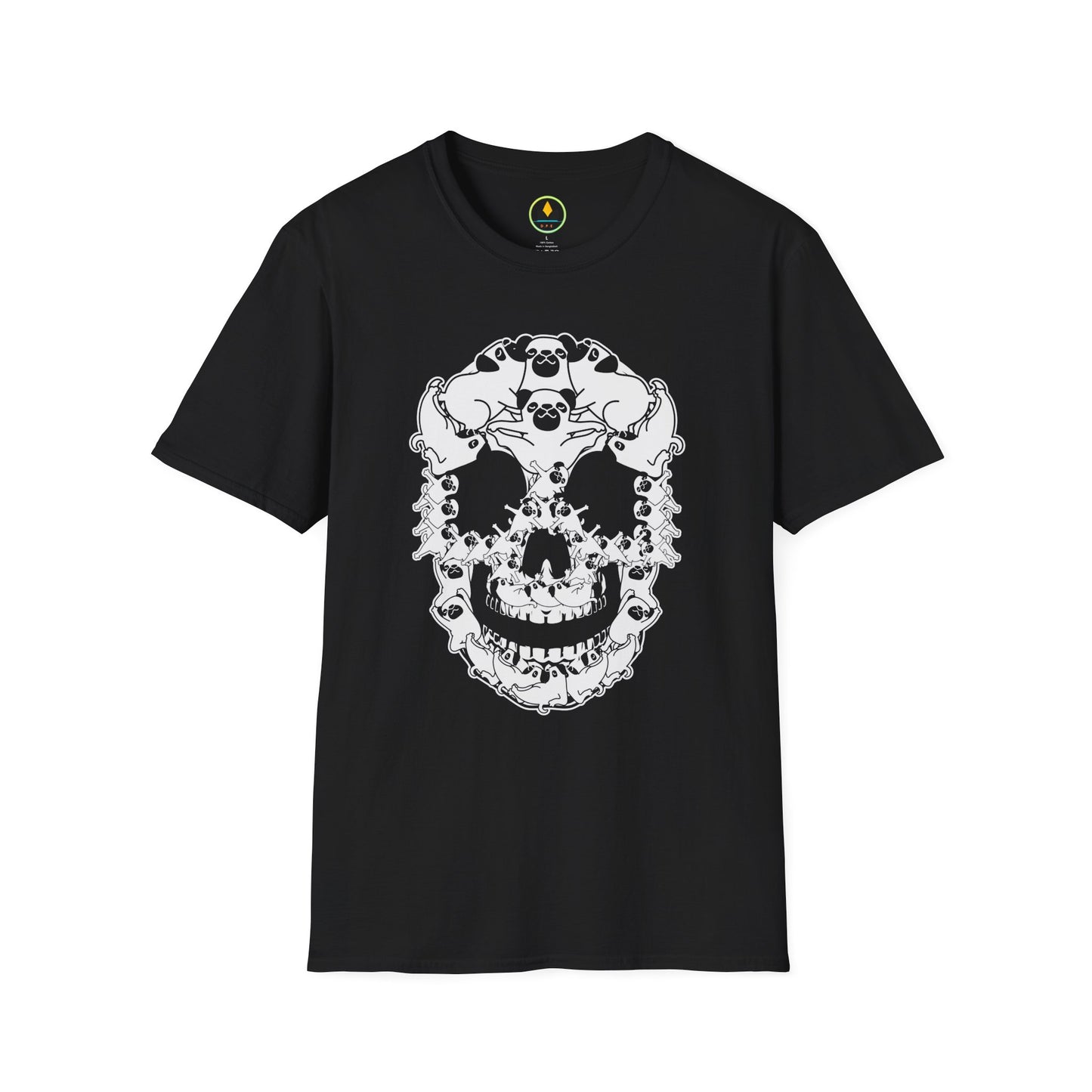 Pug Skull Shirt | Funny Gothic Dog Lover Tee | Optical Illusion Skeleton Pug Gift | Edgy Pet Owner Top | Halloween & Everyday Wear