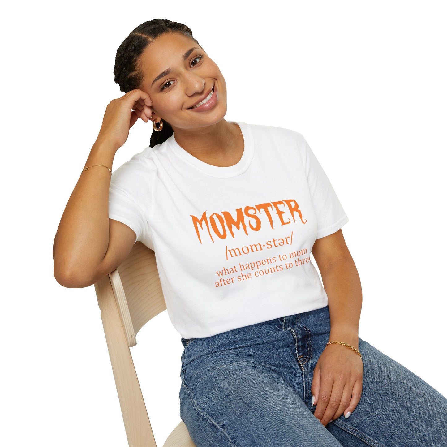 Halloween ‘Momster’ Tee - Fun Parenting Humor Softstyle T-Shirt