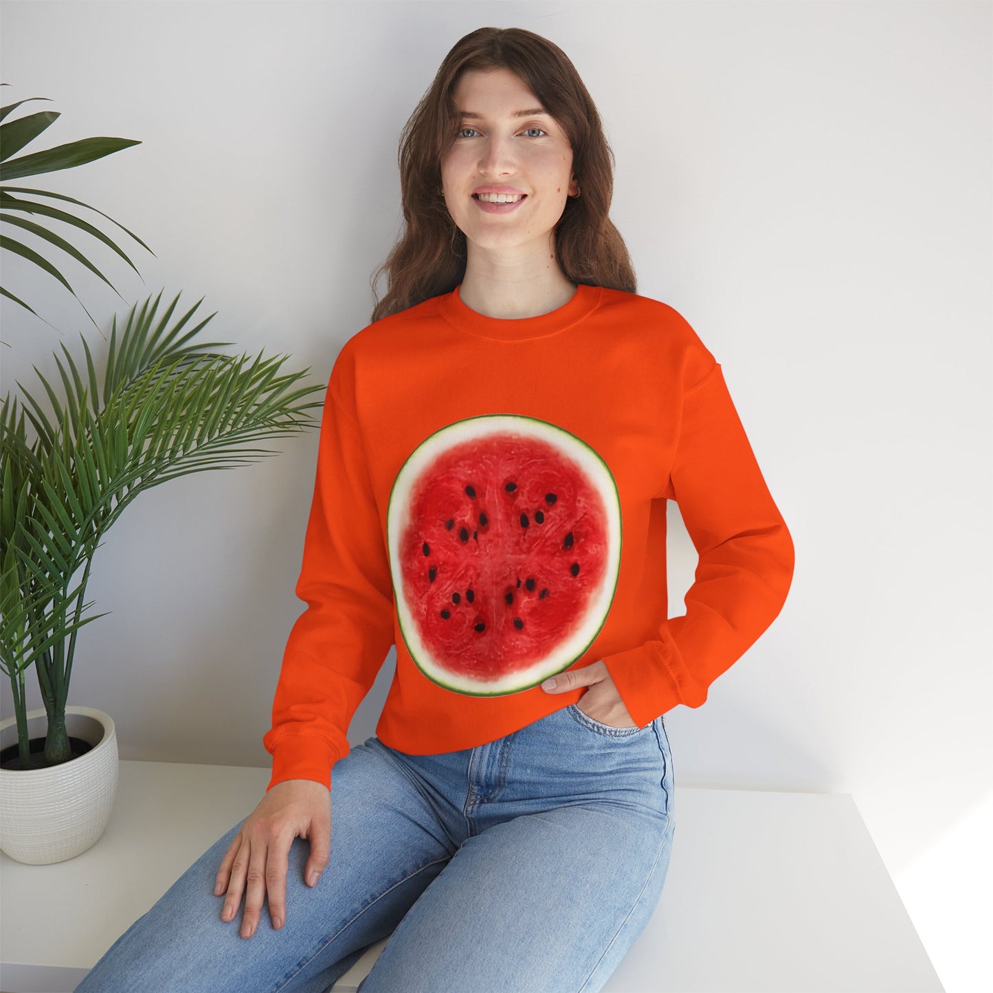 Whimsical Watermelon Lazy Halloween Costume | Unique Unisex Sweatshirt