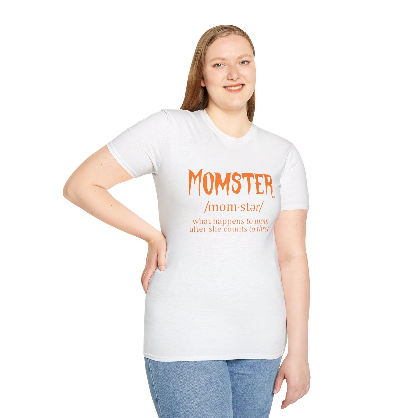 Halloween ‘Momster’ Tee - Fun Parenting Humor Softstyle T-Shirt