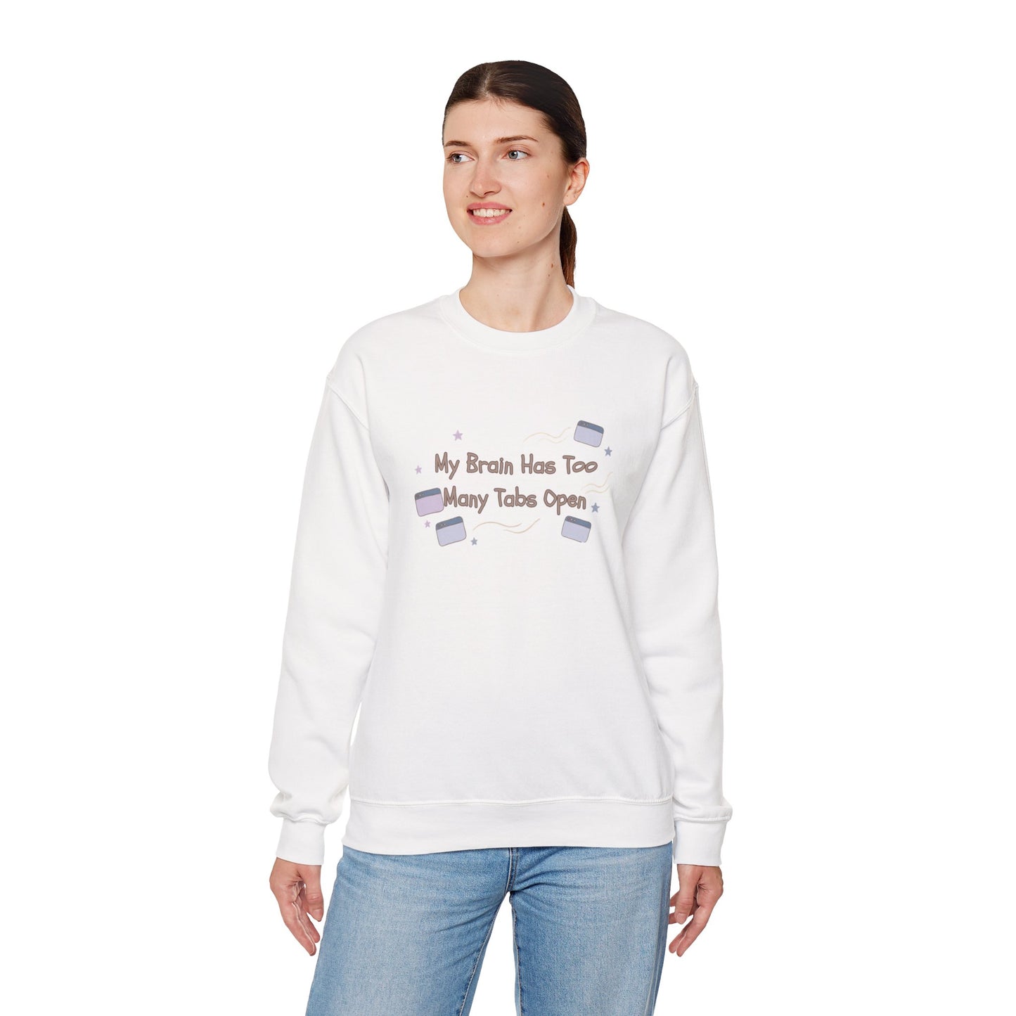 ADHD Brain Under Construction | Cozy Retro Aesthetic Sweatshirt