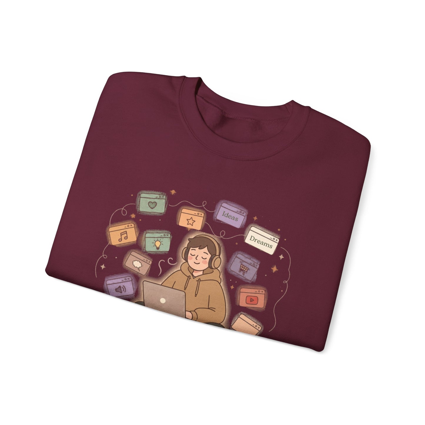 Dopamine at Midnight" | ADHD Lofi Glow Aesthetic Crewneck