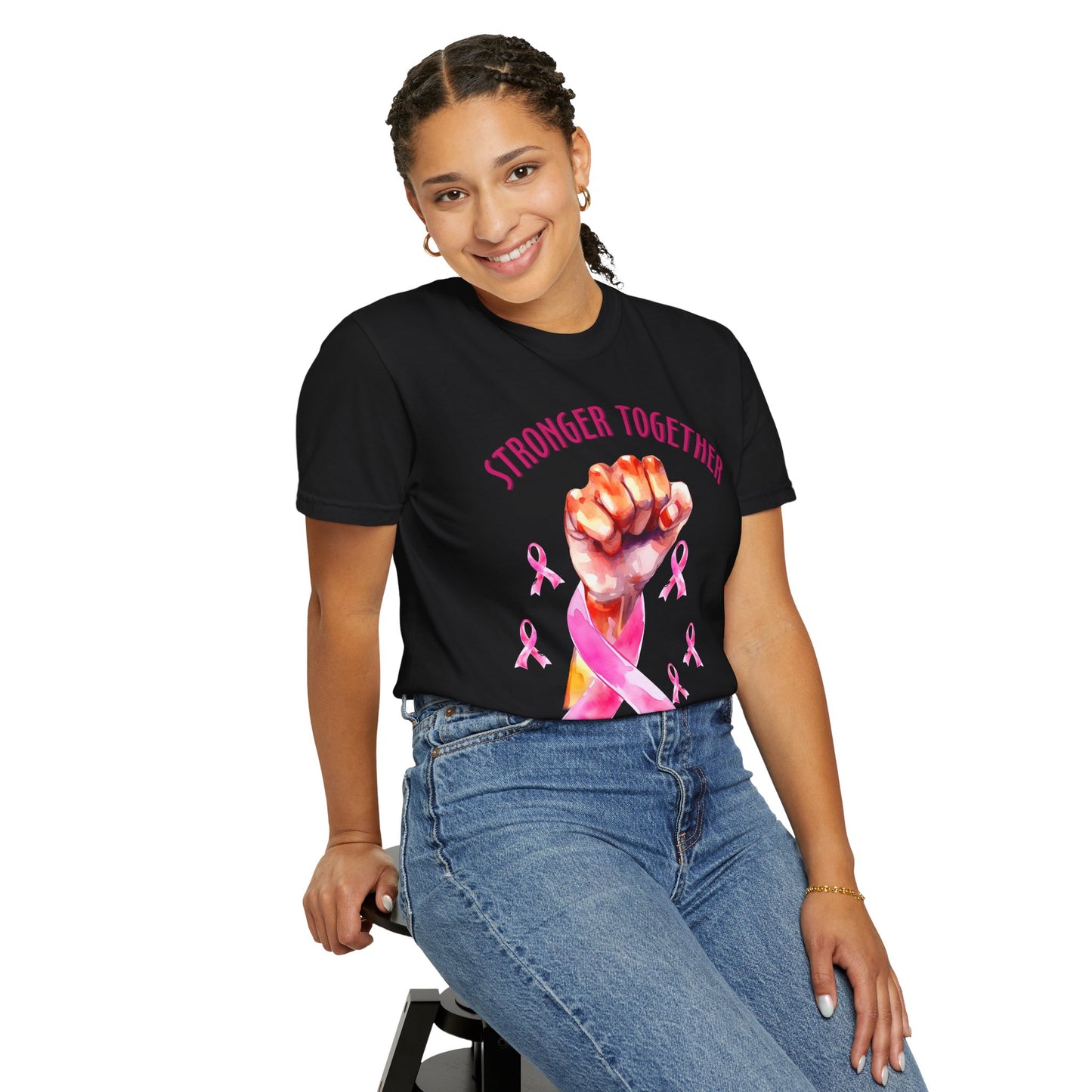 Empower Unity: Breast Cancer "Stronger Together" Comfort Colors Tee